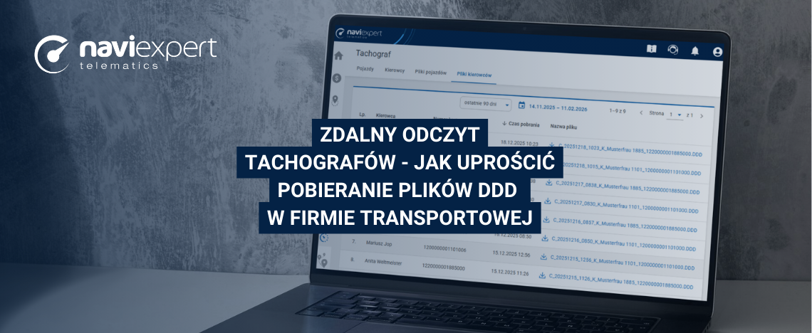 Zdalny odczyt tachografów – jak uprościć pobieranie plików DDD w firmie transportowej